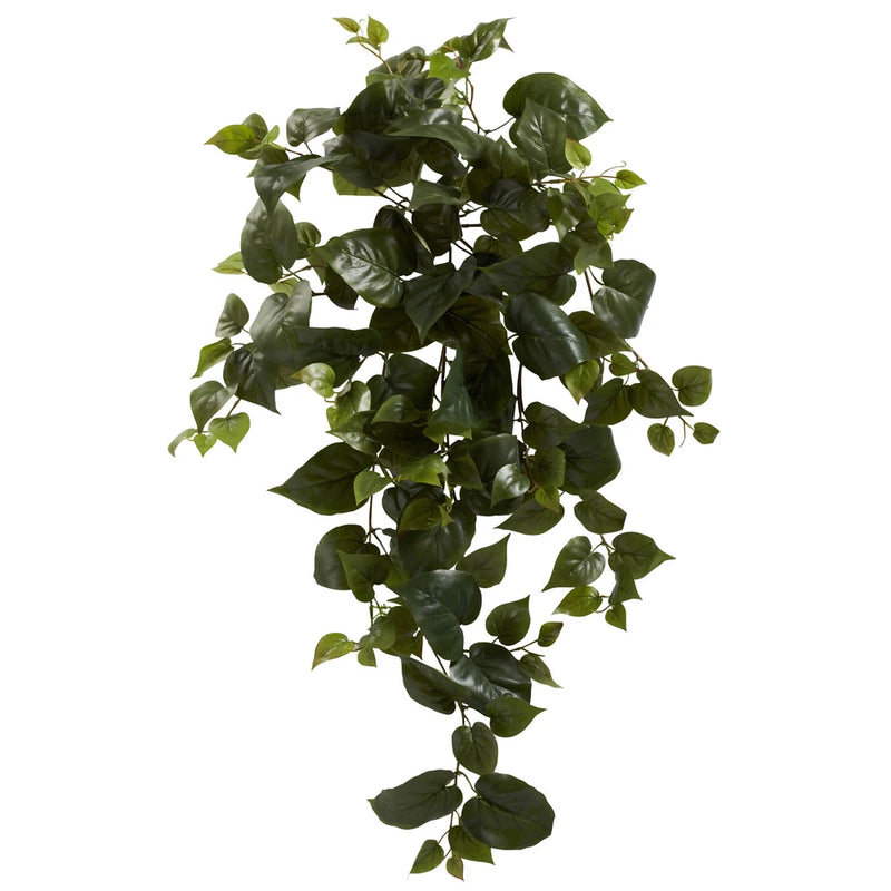 Nearly Natural 34Ó Philo Hanging Artificial Silk Plant Home Decoration Set of 3 Green Plant