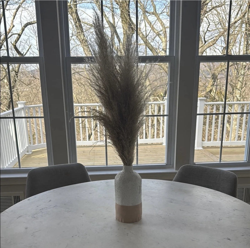 Elegant white and Pink Vase With Pampas Grass Pampas Grass