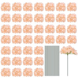 Silk Hydrangea Flowers, Pale Pink Artificial Flowers for Wedding 64 Set Hydrangea