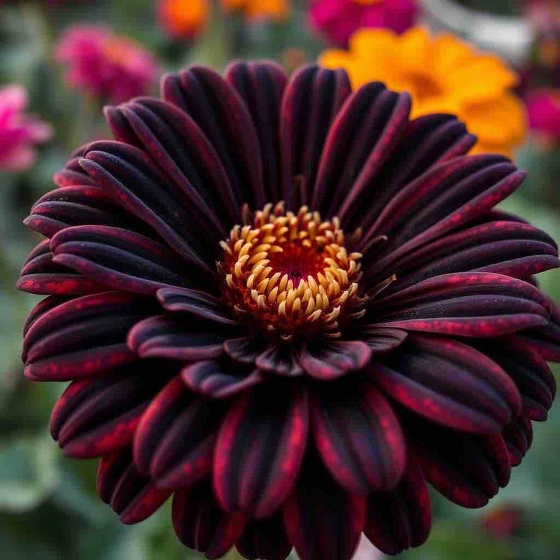 20 Dark Prince Zinnia Seeds Giant Beautiful Flower Colorful Flower Garden Garden Plants