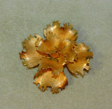 Vintage Giovanni Gold tone Carnation Flower Brooch Pin 4f 33 Carnation