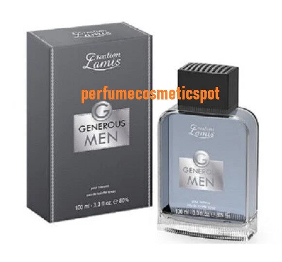 NIB GENEROUS MEN POUR HOMME CREATION LAMIS 3.3 OZ / 100 ML EAU DE TOILETTE SPRAY EDT