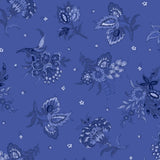 French Quarter Flowers Florals on Blue Quilting Home Decor Fabric by the Yard Flowering Plants