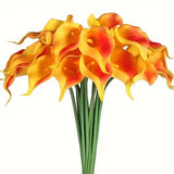 10PCS Artificial Flowers Calla Lily Faux PU Fake Flowers for Weddings Bouquet Br Lily