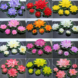 5pcs Artificial Lotus Flower & Leaves For Wedding Ornament Garden Home Decor NEW Lily