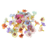 50Pcs 0.79" Artificial Silk Daisy Flower Heads Fake Flowers for DIY, Multi-color Daisies