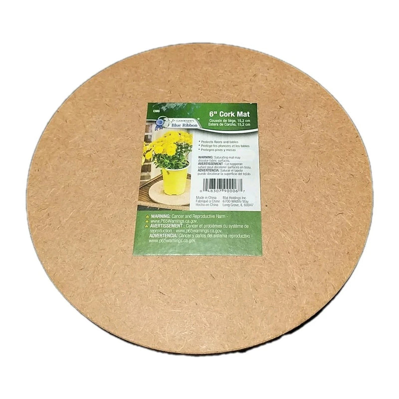 Gardeners Blue Ribbon 6" Cork Plant Mat Garden Plants