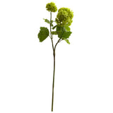 Nearly Natural 18Ó Snowball Hydrangea Artificial Flower Light Green Set Of 6 Hydrangea