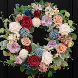 22 Inch Spring/Summer Floral Wreaths for Front Door,Artificial Valentines Day Hydrangea