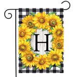 Briarwood Lane Sunflowers Monogram H Garden Flag Sunflower