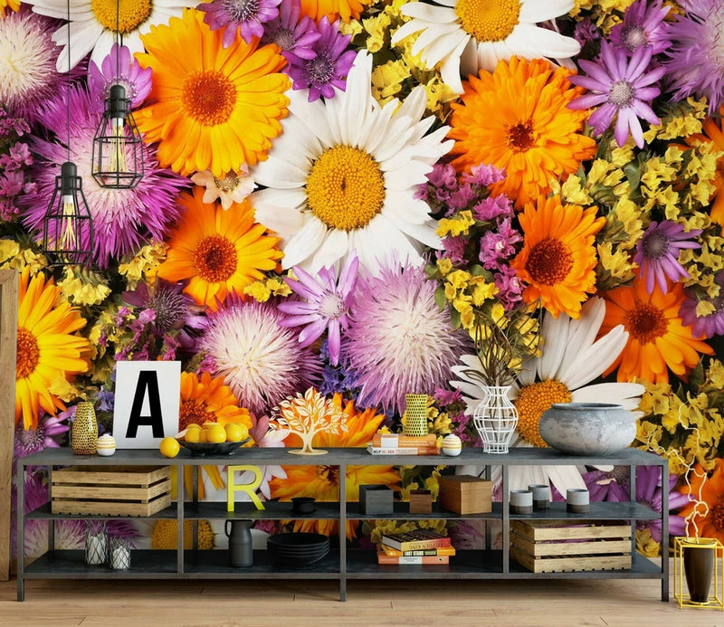 3D Sunflower Daisy Flower 25827NA Wallpaper Wall Murals Removable Wallpaper Fay Sunflower