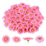 Artificial Flower Heads (2 Inch, Pink) 100 PCS - Sunflower Silk Flowers Sunflower
