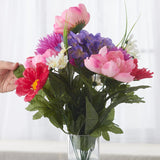 Factory Direct Craft Artificial Peony, Hydrangea and Mum Bush Hydrangea