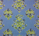BALLARD DESIGNS ELIZA CORNFLOWER BLUE MEDALLION FLORAL FABRIC BY THE YARD 54"W Flowering Plants