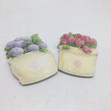 Colorbok Garden Delights Set 2 Note Pads Tulips Hydrangea New Magnetic Back USA Hydrangea