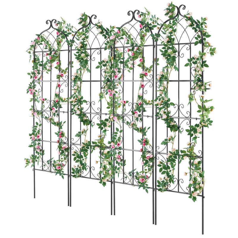 4 Packs Metal Garden Trellis 71" x 20" for Climbing Plant Support Rustproof Garden Plants