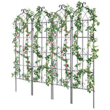 4 Packs Metal Garden Trellis 71" x 20" for Climbing Plant Support Rustproof Garden Plants