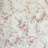 Vintage French Carnation Fabric multidirectional pink and yellow flowered fabri Carnation