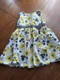 VTG Babies R Us Girls 3T Sunflower Flower Theme Dress Yellow Black Sunflower