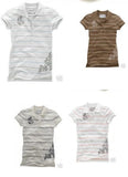 NWT AEROPOSTALE Striped Pique Polo embroidered rose Roses