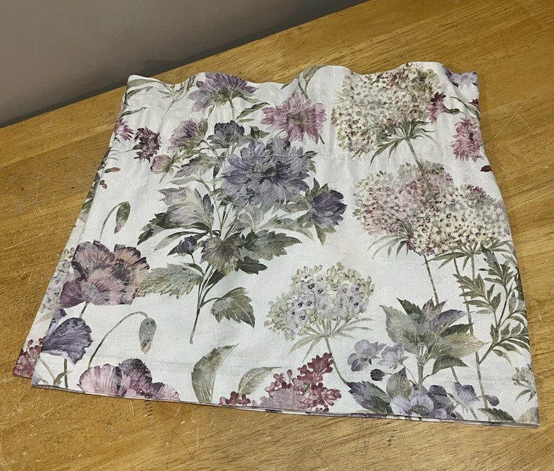 Vtg Martex Floral Valance Garden Cottage Core 80x15" Iris Hydrangea Hydrangea