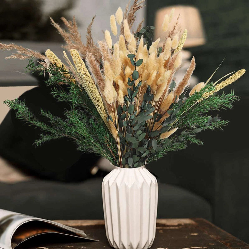 85Pcs 17" Tall Boho Natural Dried Pampas Grass Bouquet Total Decor Wedding Party Pampas Grass
