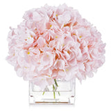 Enova Floral Artificial Flowers Silk Hydrangea Fake Flowers Arrangement in Cu... Hydrangea