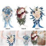 Wedding Bouquet Waterfall Wedding Flower Fake Flowers Tossing Bouquet Silk Bouquet