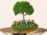 Bonsai Handmade Mini Fake Faux Plants Tree for Home Office Decor Panda Moss Green Plant