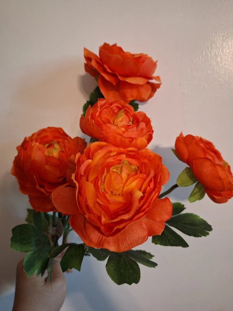 Ranunculus Flower Bouquet Stem New 19" Tall Fall Ranunculus