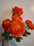 Ranunculus Flower Bouquet Stem New 19" Tall Fall Ranunculus