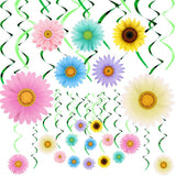 42 Pieces Sun Flowers Hanging Swirl Decorations Spring Summer Sunflower Baby ... Sunflower
