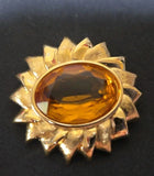 Napier Yellow Sunflower Brooch. #822 Sunflower