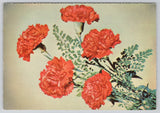Red Carnations Flowers Postcard Carnation