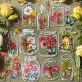 Flower Plants Bottles PVC Stickers Journals Diary Card Diy Scrapbooking Crafts Hydrangea