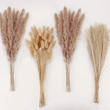 Natural Dried Pampas Grass & Bunny Tails Decor - Brown, Rustic, Boho Flowers Pampas Grass