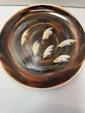 P.smith Pottery From County Kerry Ireland Hand Painted Pampas Grass Plate 10.5 I Pampas Grass