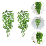 2 Pcs Fake Monstera Vines Artificial Hanging Plants Indoor Realistic Green Plant