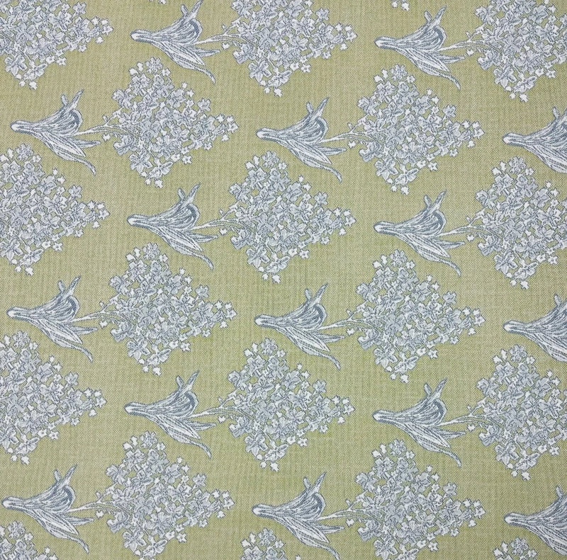 BALLARD DESIGNS GENEVIEVE GREEN SUNBRELLA FLORAL OUTDOOR FABRIC 1.5 YARDS 54"W Flowering Plants