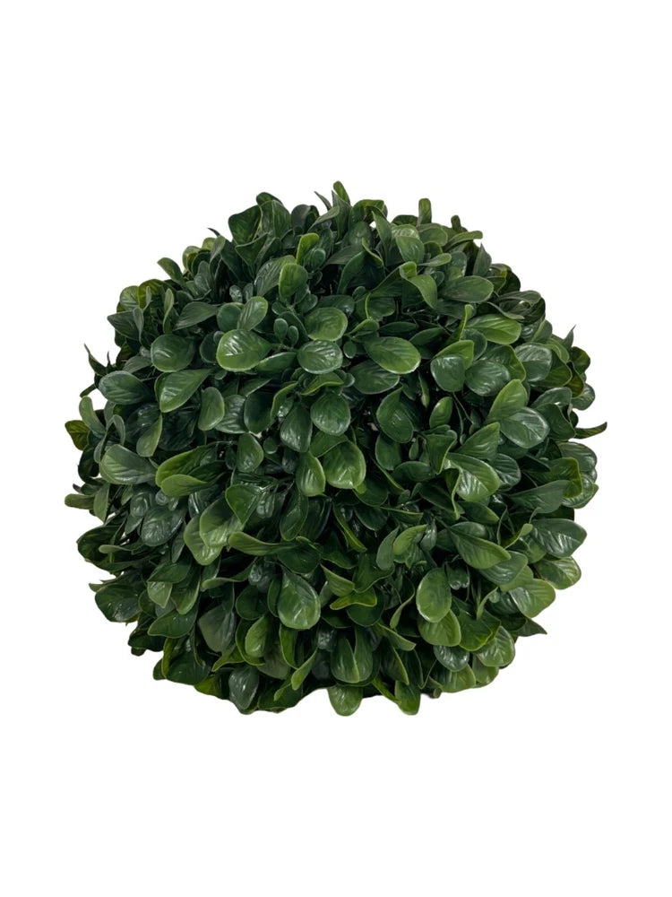 Wildwood & Cypress Artificial Boxwood Topiary Ball, The Dax, 13 in, UV Rated Green Plant