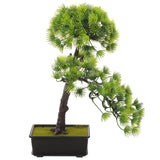 Artificial Pine Tree Ornament Realistic Plant Potted Bonsai Lifelike Tree Decor Green Plant