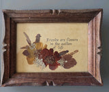 Dried flowers from Ozarks. Framed.  Friends Theme Dried Flower