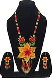 Yellow Sun Flower American Style Beaded Beaded hand band beaded necklace earring Sunflower