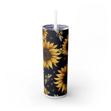 Sunflower Skinny Tumbler | Bee and Flower Drinkware, Summer Gift, [...] Sunflower