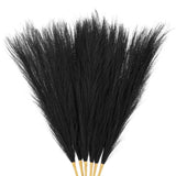 6-Pack Faux Pampas Grass 21.7 Inch for Home Decor/Wedding [Black] Pampas Grass