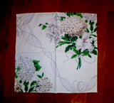 Set 10 Hydrangea - Lilies  - Scrolls Print Napkins High Quality Vibrant Hydrangea