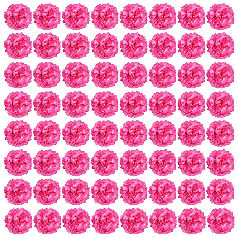 Auihiay 64pcs Hydrangea Artificial Flowers, Rose Red Hydrangea