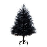 4-ft Artificial Halloween Black Pampas Grass Christmas Tree Pampas Grass