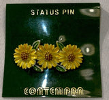 Vintage Contempra __ Sunflowers Brooch Original Packaging Pre-owned Never Used Sunflower