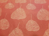 Red fabric with yellow highlighted leaves drapery/upholstery fabric 59" BTY Flowering Plants